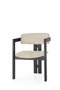 Hanah Home CO - 006 Silla de Terciopelo Gris Claro y Negro, 185 kg de Carga